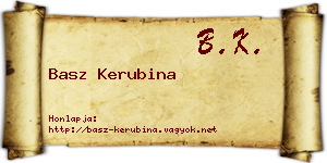 Basz Kerubina névjegykártya